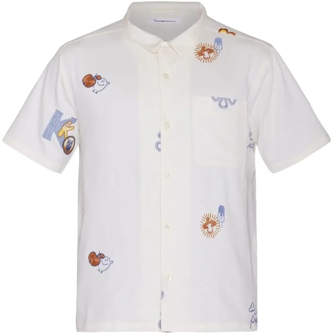Bedrukt overhemd KnowledgeCotton Apparel Box fit