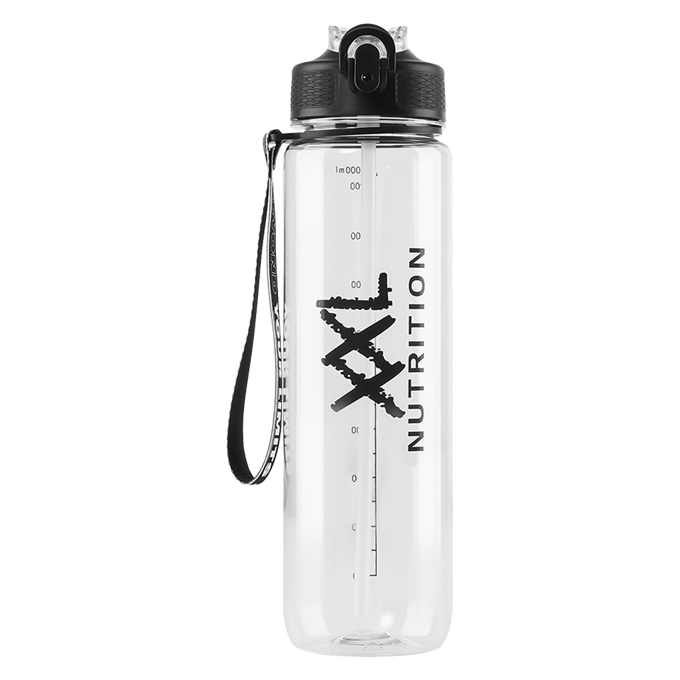 XXL Nutrition - Hydrate Bottle - Transparant - Waterfles Met Rietje - 1000 ml