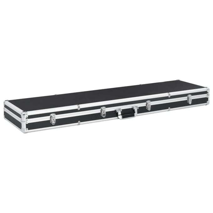 vidaXL Wapenkoffer 134x35x12 cm aluminium zwart