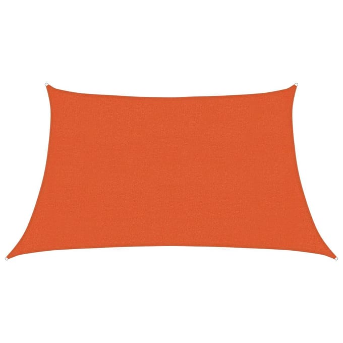 vidaXL Zonnezeil 160 g/m² trapezium 3/4x2 m HDPE oranje