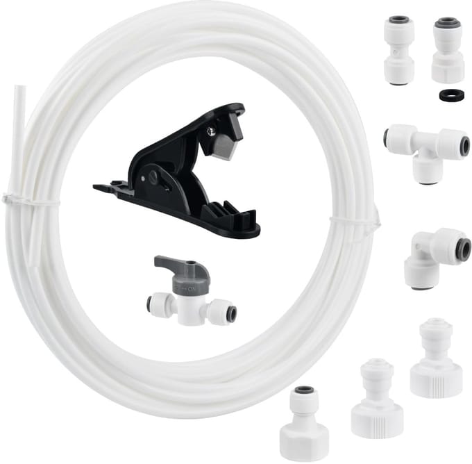 Watertoedeling, universele aansluitset, 1/4, 1/2, 3/4, 7/16 inch, waterslang, slangconnector voor koelkast