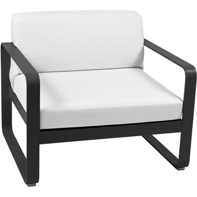 Fermob - BELLEVIE fauteuil - 42 drop mat - 81 witgrijs - zwart