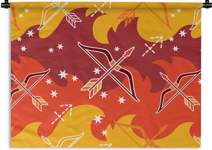 Wandkleed - Wanddoek - Boogschutter - Zodiac - Design - 60x45 cm - Wandtapijt