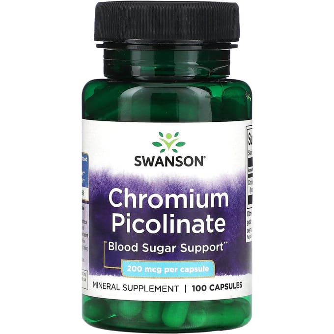 Chroom Picolinaat, 200Mcg, 100 Capsules