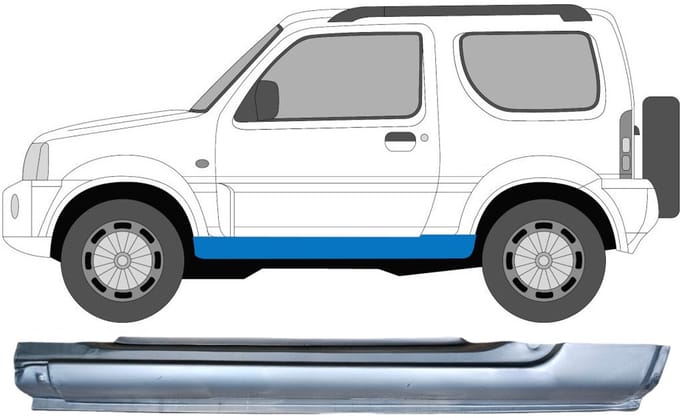Volledige dorpel voor Suzuki Jimny 1998-2018 / Links