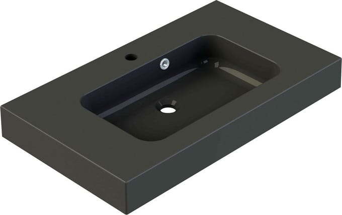 Allibert Roke Wastafel 80cm Zwart Mat