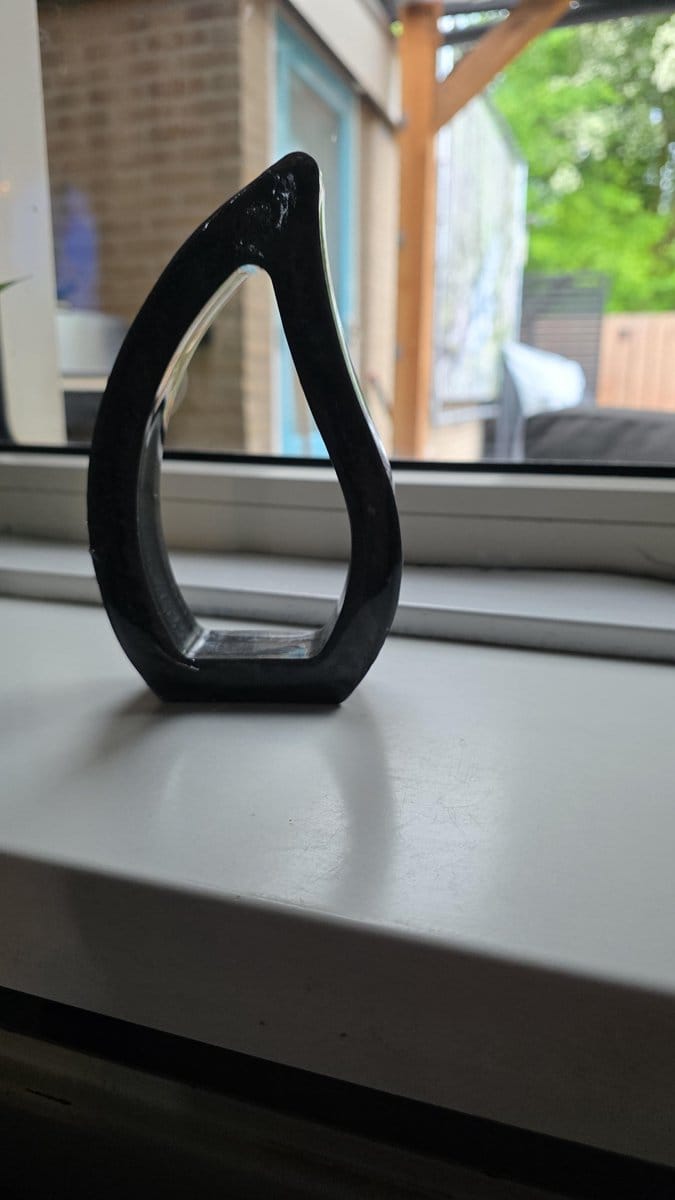 Decoratie/ standaard Waterdruppel in epoxy laserkado