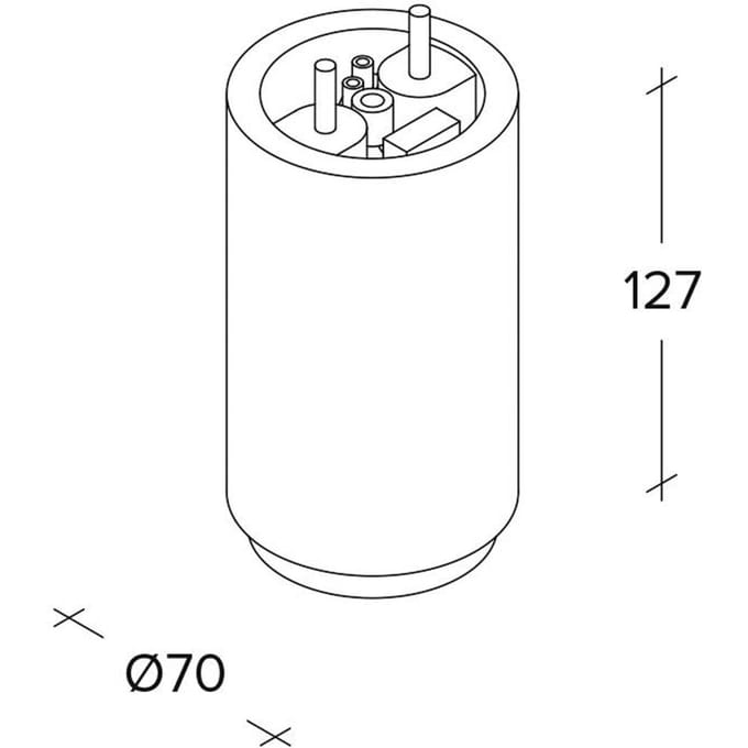 TECNICO by Sforzin Propilei plafondlamp, wit/zwart/messing/koper, gips