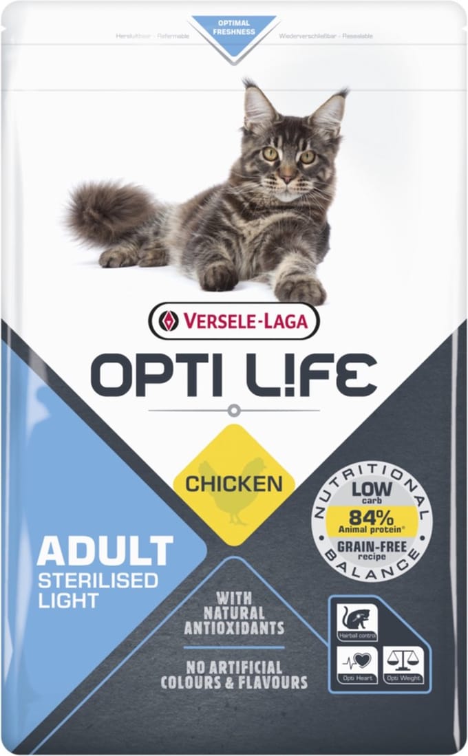 Opti Life Cat Sterilised/Light Kip - Kattenvoer - 1 kg