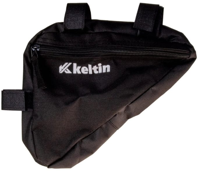 Keltin Driehoekige fietsframe tas - waterbestendig polyester - zwart - 24 x 18 x 4 cm