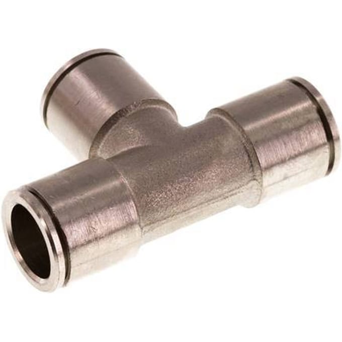 12mm T-koppeling Messing Insteekfitting FKM