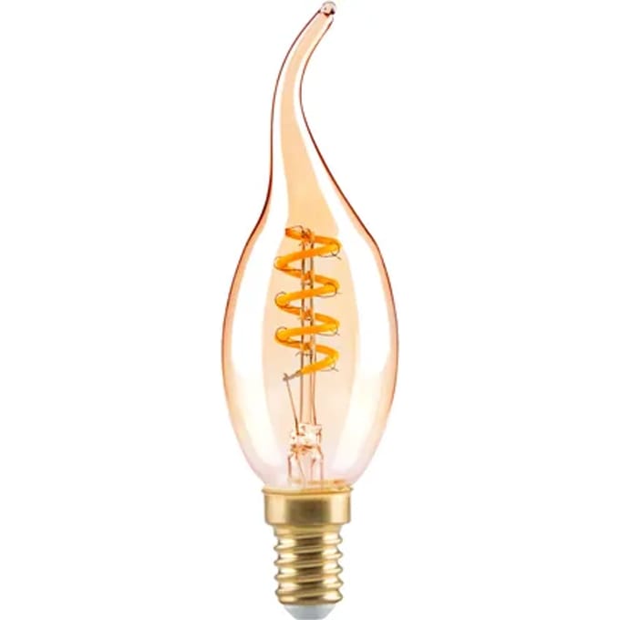Sencys Ledfilamentlamp Kaars Cl35g Retro - Amber - D3,5cm - Warm Wit - E14 - 2w