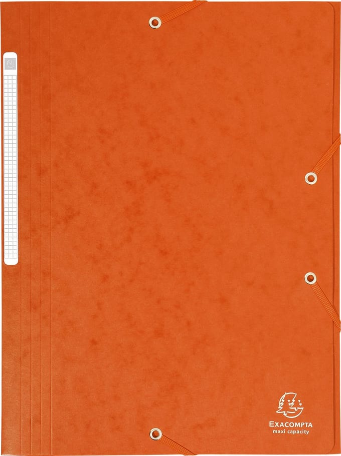 Exacompta 25x Elastomap Maxi capacity in glanskarton 425gm2 - A4 - Oranje - 17117H