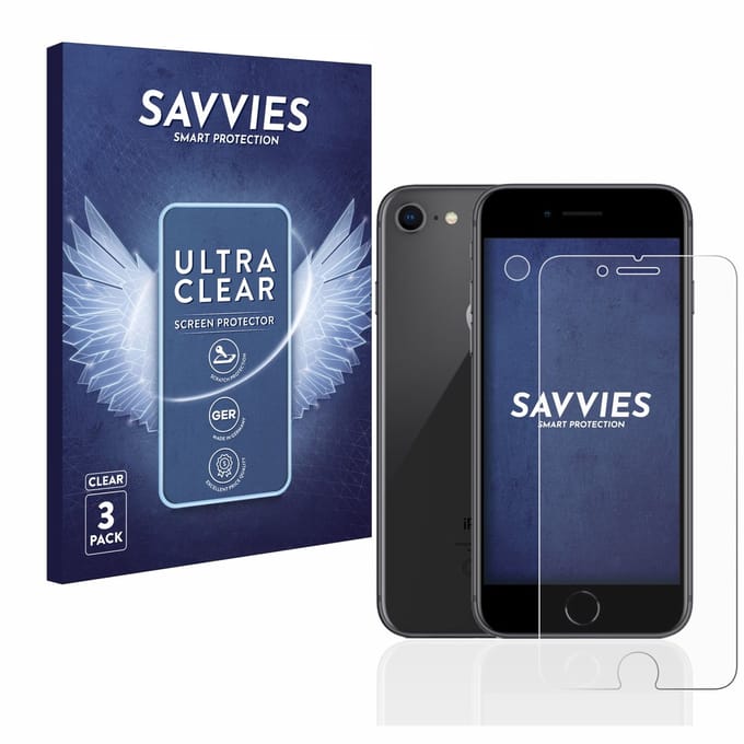 Savvies - Screenprotector voor Apple iPhone 8 (Voor+Camera) - Folie Beschermfolie transparant 6 Stuks