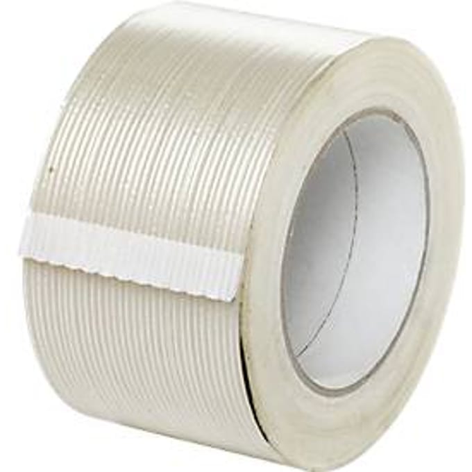 Glasvezelversterkte kleefband, bijzonder scheurvast, B 75 mm, 18 stuks