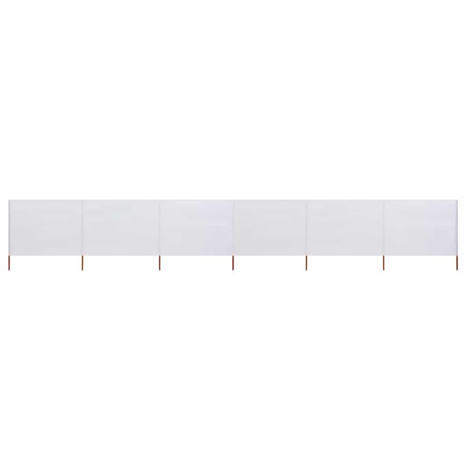 vidaXL - Windscherm - 6-panelen - 800x120 - cm - stof - zandwit