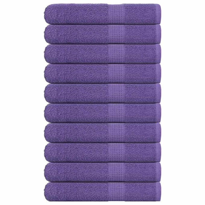 vidaXL - Handdoeken - FROGN - 10 - st - 100x200 - cm - 360 - g/m² - paars