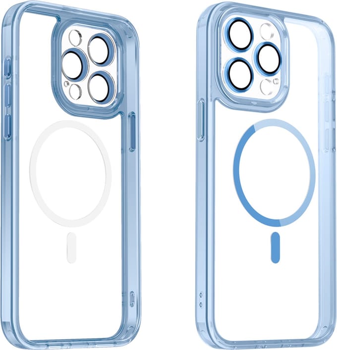 Valenta Back Cover Trend MagSafe iPhone 14 Pro Max - Lensbeschermer - Blauw