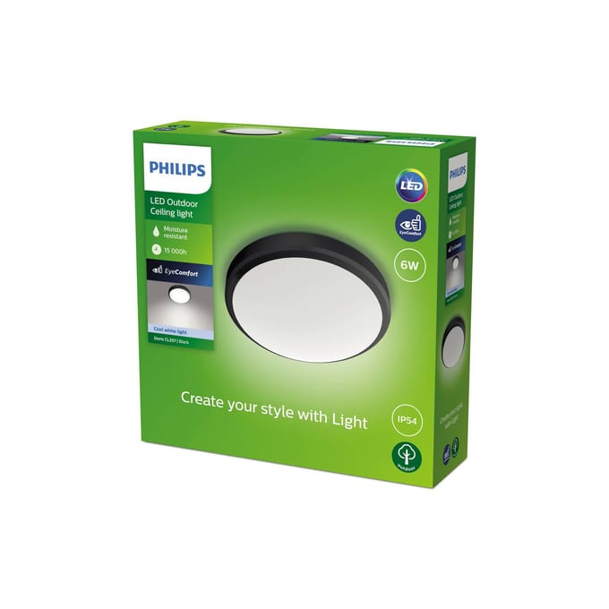 Philips Doris LED buitenlamp IP54 4.000K zwart