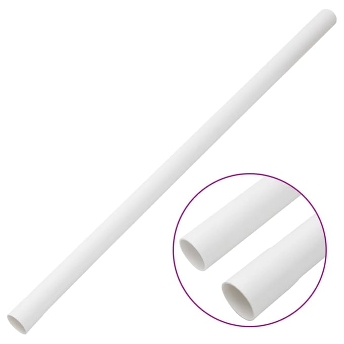 vidaXL - Kabelgoten - met - klemmen - Ø32 - mm - 10 - m - PVC