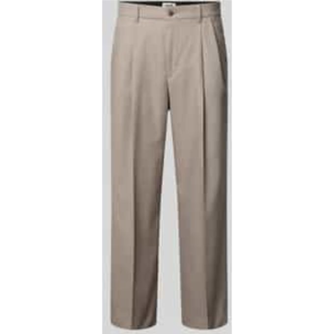 wide fit broek met persplooien