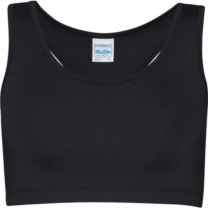 Just Cool Women´s Cool Sports Crop Top JC017 - Jet black - M