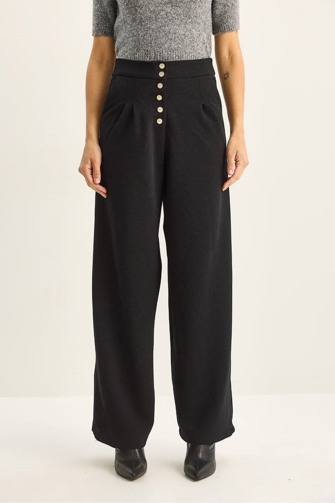 Hoge Taille Brede Pantalon Palazzo