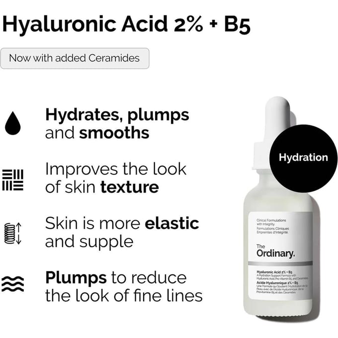 THE ORDINARY Acide Hyaluronique 2% +B5 60ml MAGASIN AUTHENTIQUE