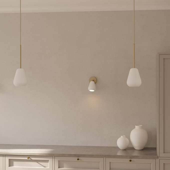 Nuura Aps Nuura hanglamp Anoli Spot, Ø 10 cm, wit/goud, metaal
