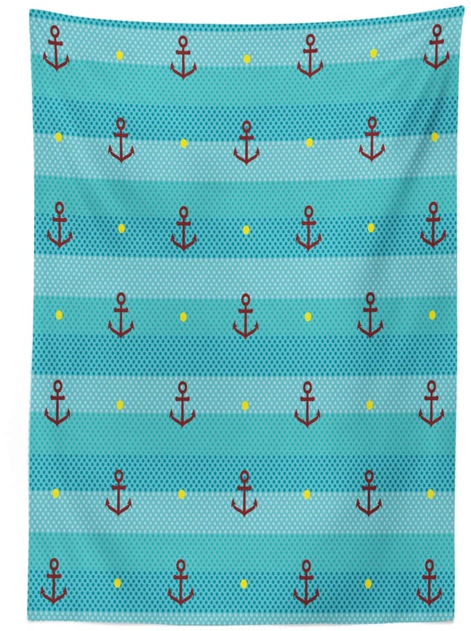 ABAKUHAUS Tafellaken Anker – 140x240 cm – multicolor satijn