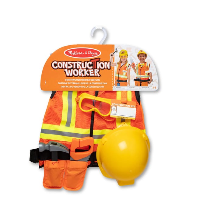 Melissa & Doug – Verkleedset bouwvakker – Inclusief helm en gereedschap