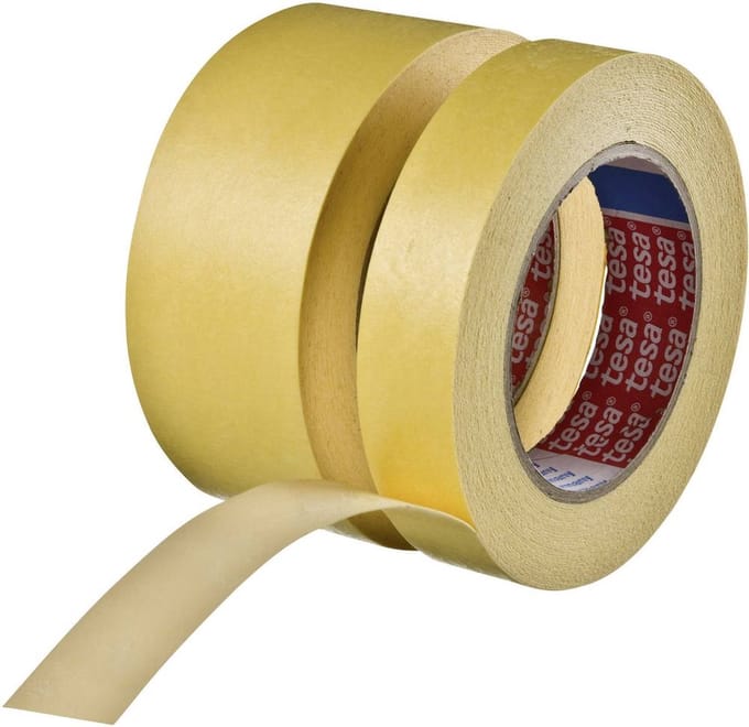 tesa 04434-00004-00 Afdektape tesakrepp Geel (l x b) 10 m x 19 mm 1 stuk(s)
