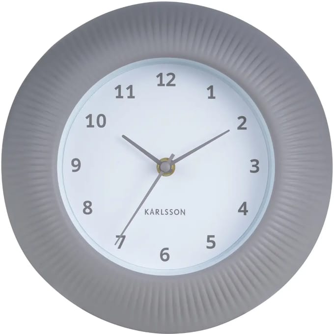 Karlsson Wandklok Tender Rib - Warmgrijs - Ø25cm - Wandklok Scandinavisch
