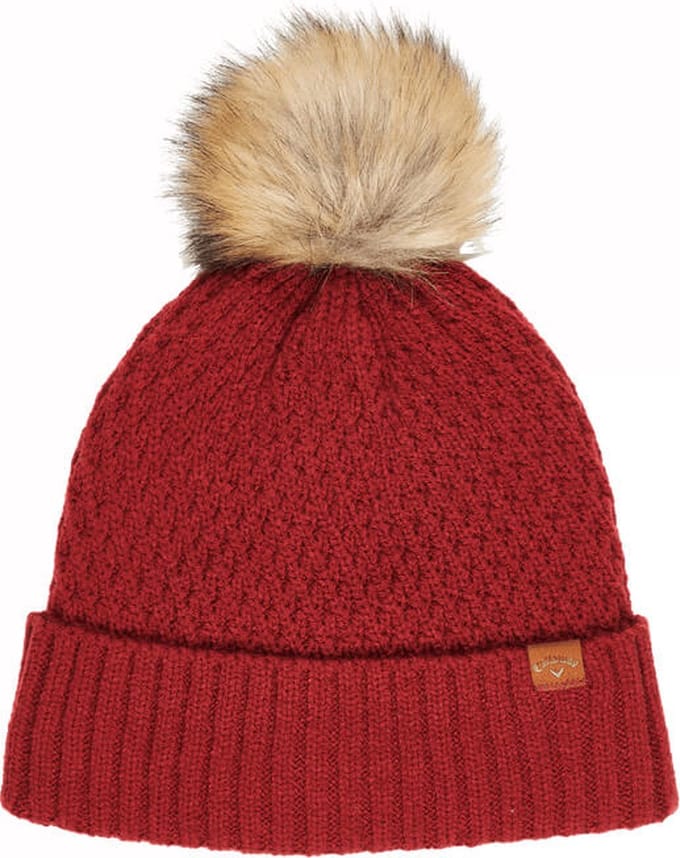 Callaway Ladies Pom Pom Beanie - Rood