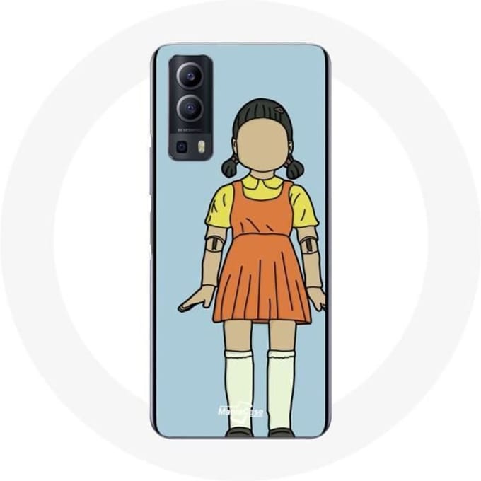 Coque - Vivo - Y72 - Souple - Blanc - Squid Game - Poupée géante