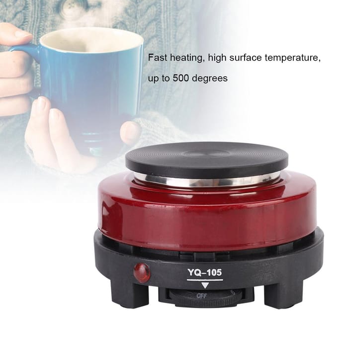 500W draagbare elektrische mini-kachel voor huishoudelijk gebruik (Rood  ) brown