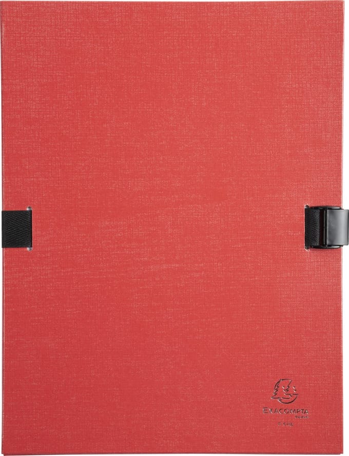 Exacompta 10x N'CLIP® Map uitrekbare rug en klep - Rood - 21509E