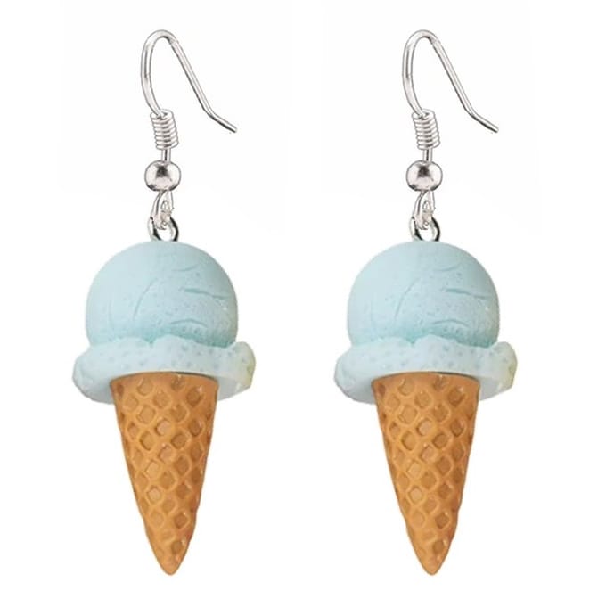 Fako Bijoux® - Oorbellen - IJsjes - Hoorntjes - Blauw