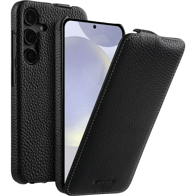 Melkco Samsung Galaxy S24 Leather Flip Case Zwart