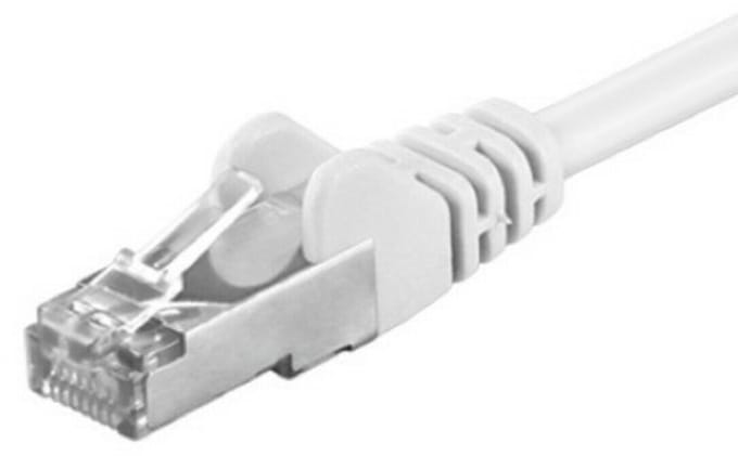 CAT5e FTP patchkabel - 0,25 meter wit - netwerkkabel - internetkabel - UTP kabel - RJ45 - 1000 mbit/s