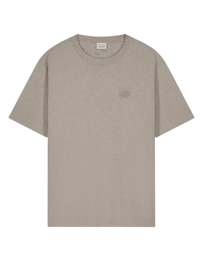 Filling Pieces 422620500397 T-shirts Beige Embroidered Knot Melange