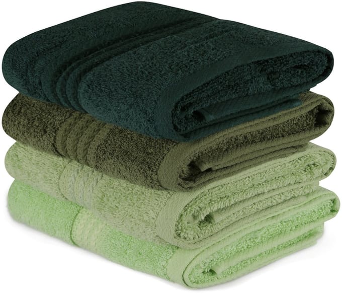 Asir - Handdoekset - Lichtgroen - 50 x 90 cm - 4 Stuks