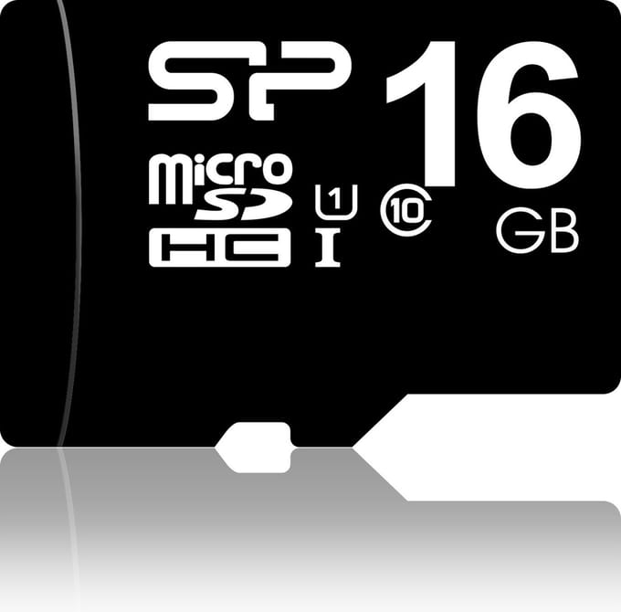 Silicon Power 16GB MicroSDHC Class10 UHS-1 incl. SD-adapter Zwart