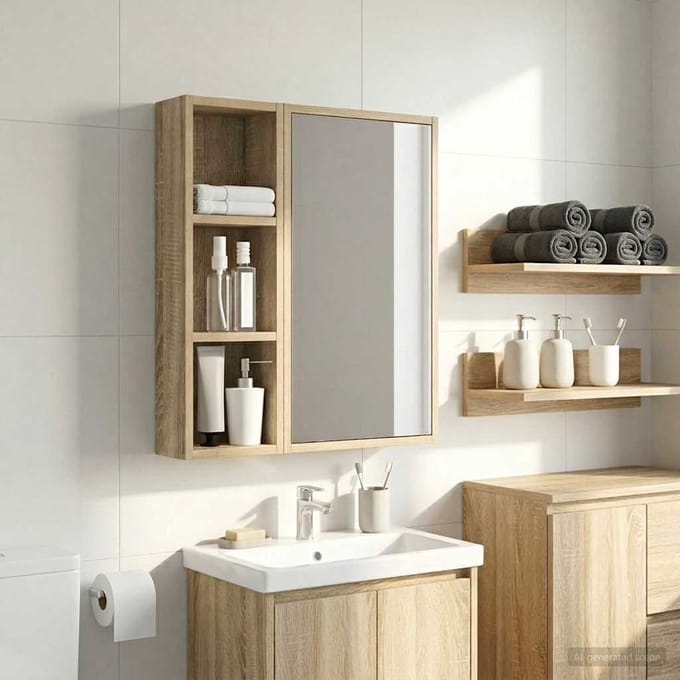 vidaXL - Badkamer - wandkast - Sonoma - Eik - 20 - x - 10 - x - 60,5 - cm
