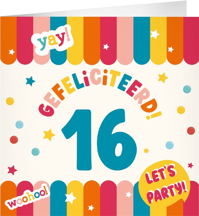 XL Greeting Cards - 16 jaar