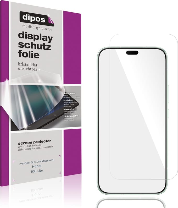 dipos – 4x Beschermfolie geschikt voor Honor 600 Lite | Krasbestendige & heldere Screenprotector Ultra-Thin