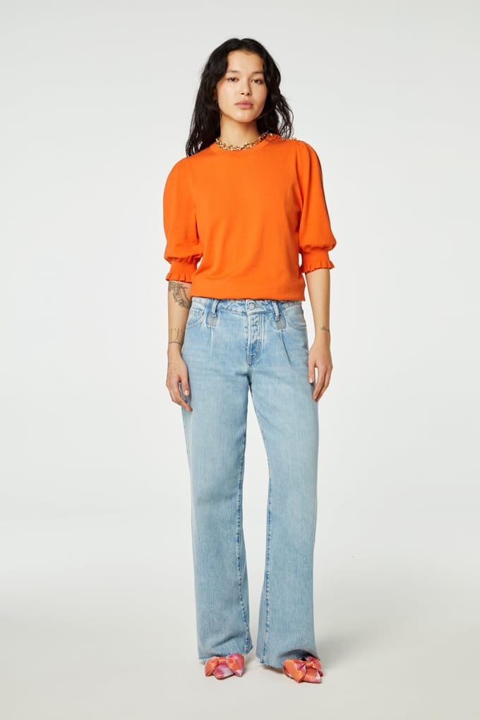 Fabienne Chapot Jolly Pullover Mandarin Orange Maat: S | Sweaters Outlet | Dames | Oranje
