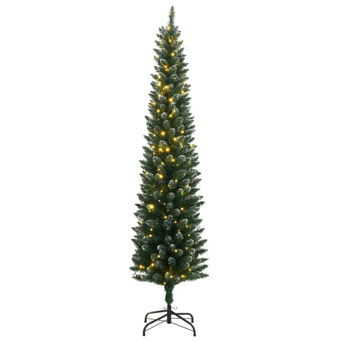 vidaXL - Kunstkerstboom - smal - met - 150 - LED's - 120 - cm