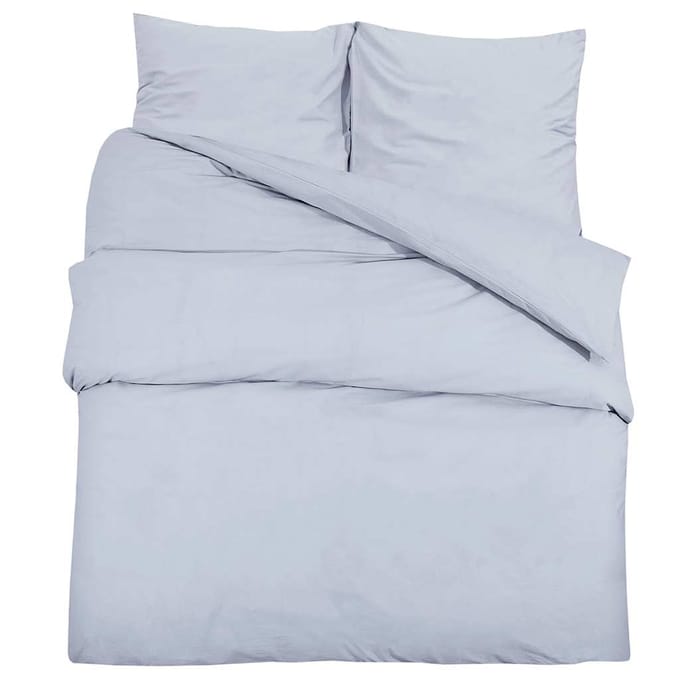 vidaXL - Dekbedovertrekset - lichtgewicht - 200x220 - cm - microvezel - grijs