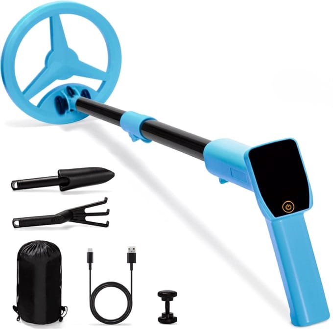 SNJY® Metaaldetector voor Kinderen - Metaaldetectors - Metaaldetector Kind - Oplaadbaar - Verstelbaar 60-86 cm - Blauw